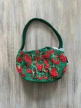 Made in India Beaded Strawberry Handbag